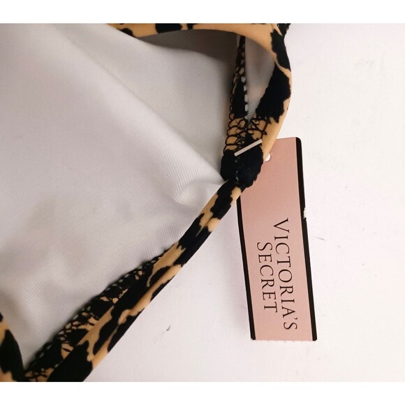 NWT Victoria's Secret Leopard Print Triangle Bikini Sz M - Picture 6 of 12